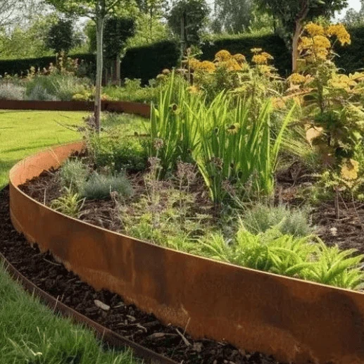 corten steel garden edging corten steel garden edging