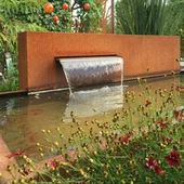 Corten Steel Wall Water lögun